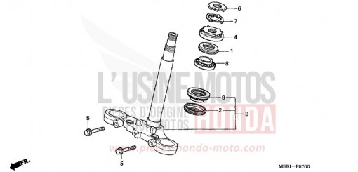 TIGE DE DIRECTION CBF600NA4 de 2004